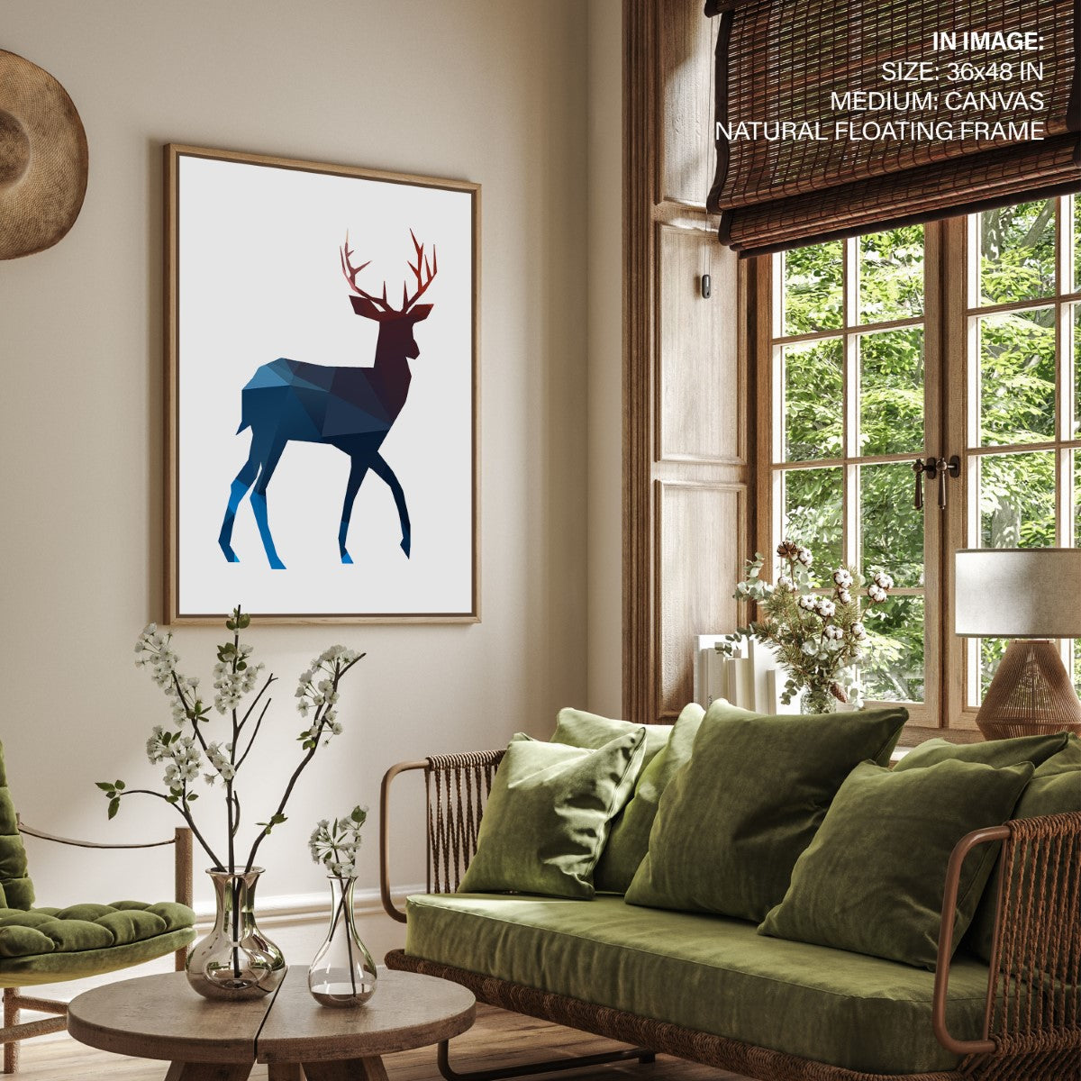 Colorful geometric deer