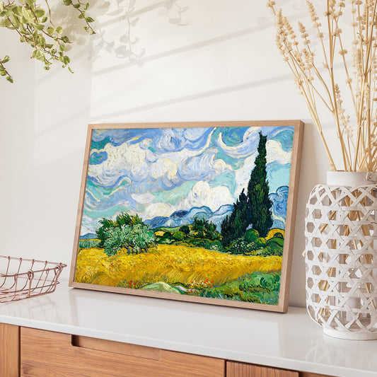 Wheat Field with Cypresses by Vincent van gogh
