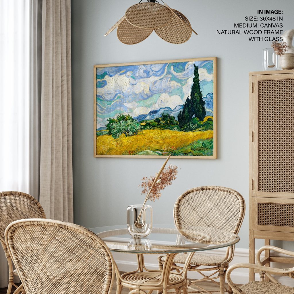 Wheat Field with Cypresses by Vincent van gogh