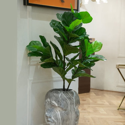 Fiddle Leaf Green Faux Potted Plant