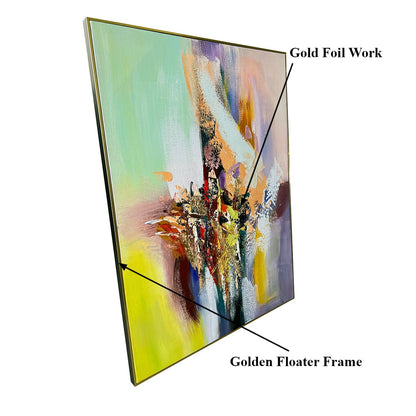 Reverie in Blossom Handpainted Wall Painting (With outer Floater Frame)