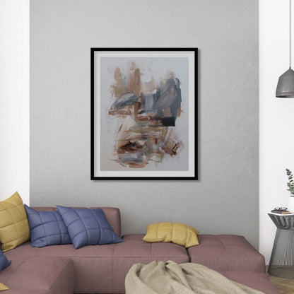 Abstract beige brushstrokes
