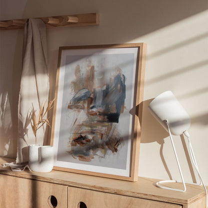 Abstract beige brushstrokes