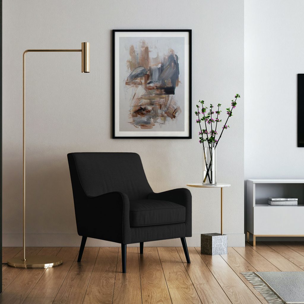 Abstract beige brushstrokes