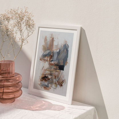 Abstract beige brushstrokes