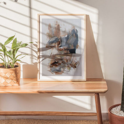 Abstract beige brushstrokes