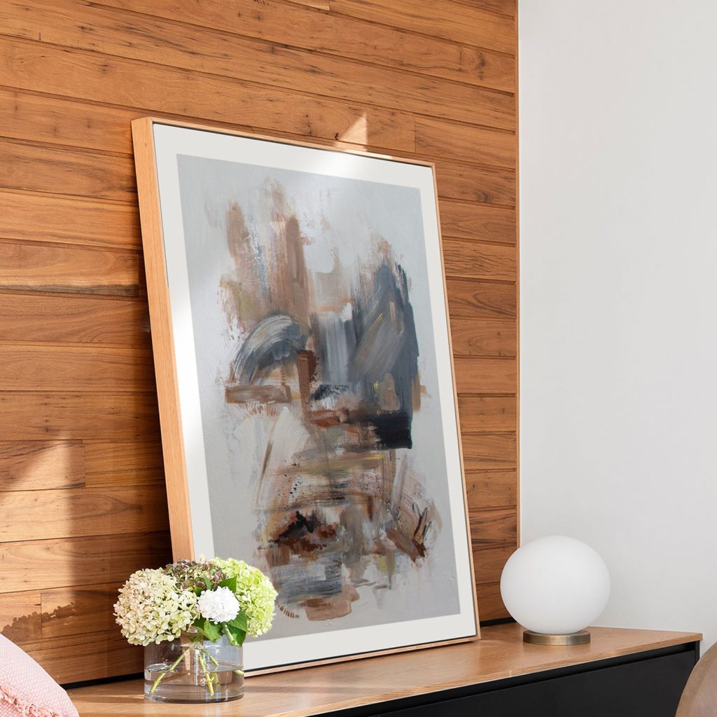 Abstract beige brushstrokes