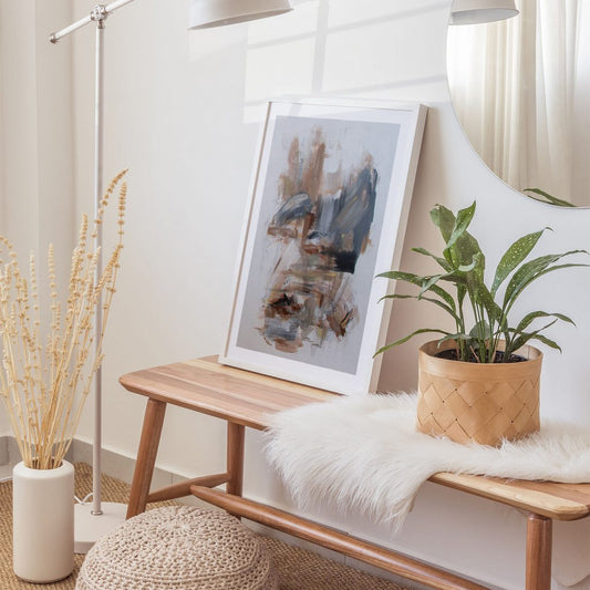 Abstract beige brushstrokes
