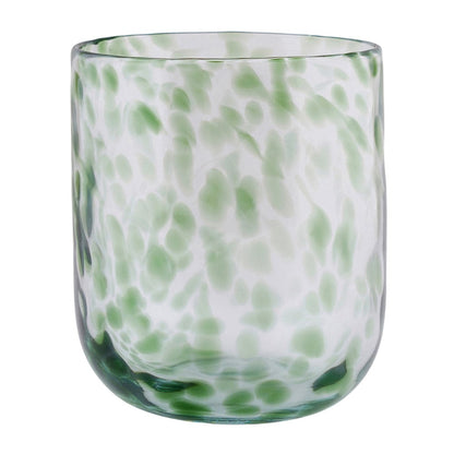 Dotted Green Flower Vase Small
