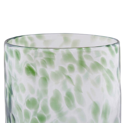 Dotted Green Flower Vase Small