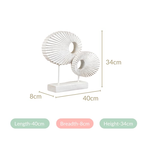 Nordic Twin Decorative Showpiece White