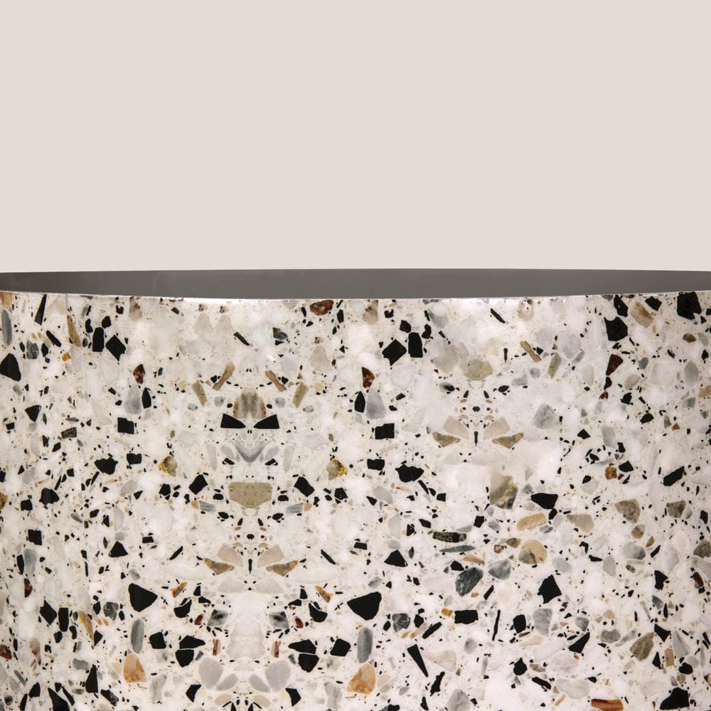 Speckle Terrazzo Grey Iron Planter Large