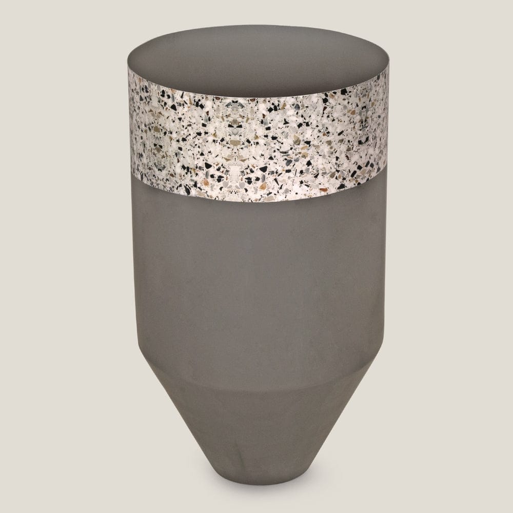 Speckle Terrazzo Grey Iron Planter Large