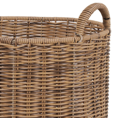 Natural Round Heather Wicker Bin