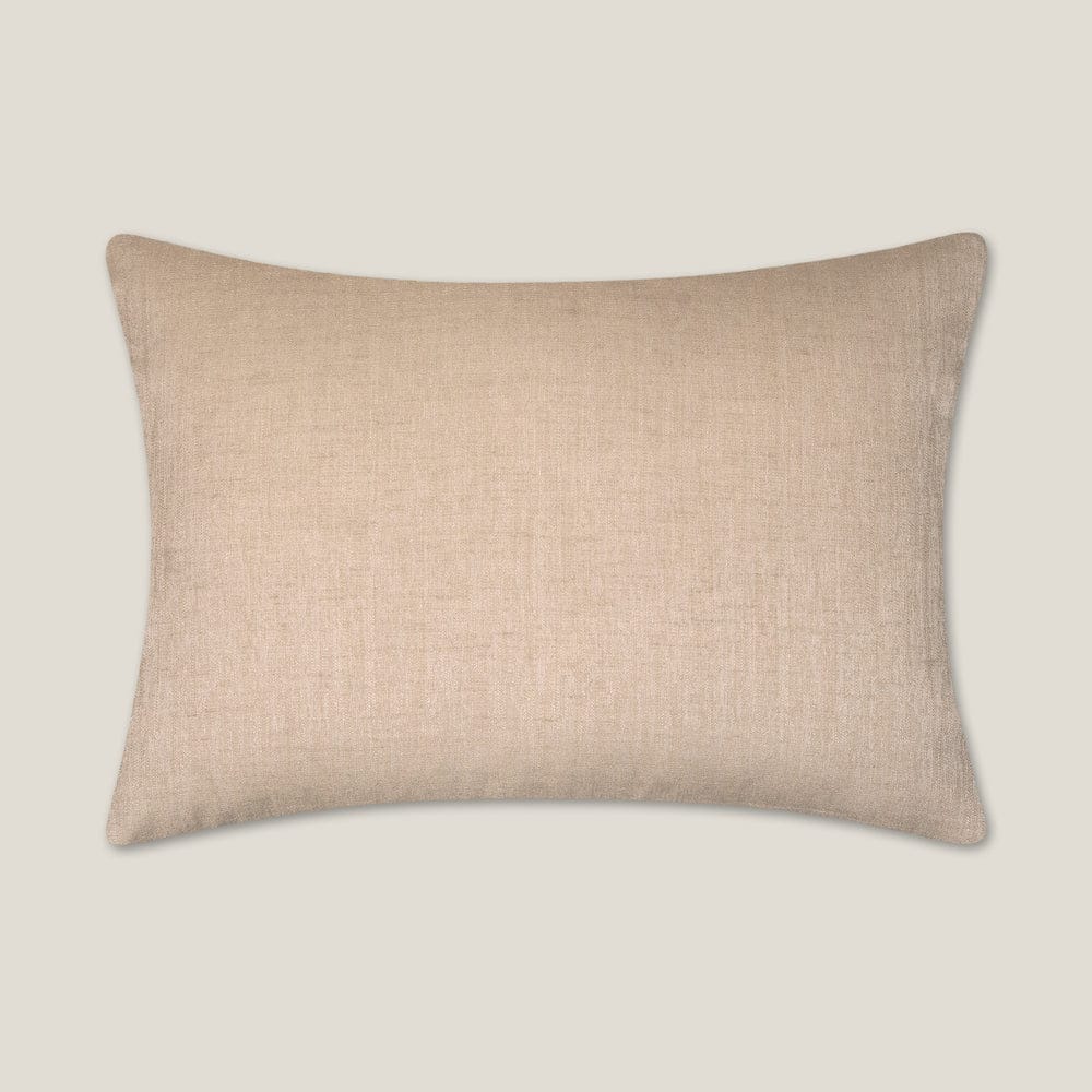 Veda Cord Emb. Beige Jacquard Cushion Cover