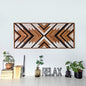 Boho Aztec Wood Wall Art – Geometric Wooden Decor, Customizable Hanging Piece for a Chic and Unique Look