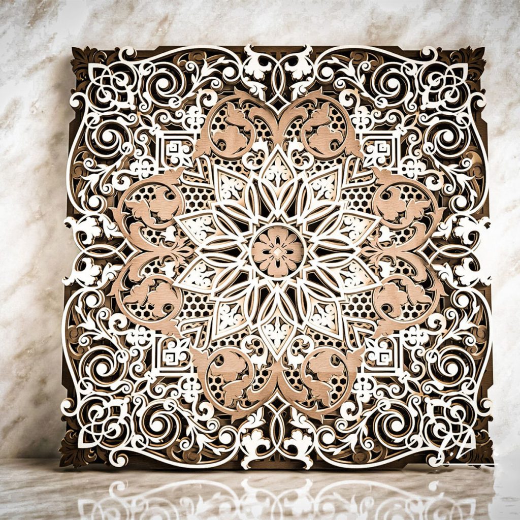 Dark white wooden composition