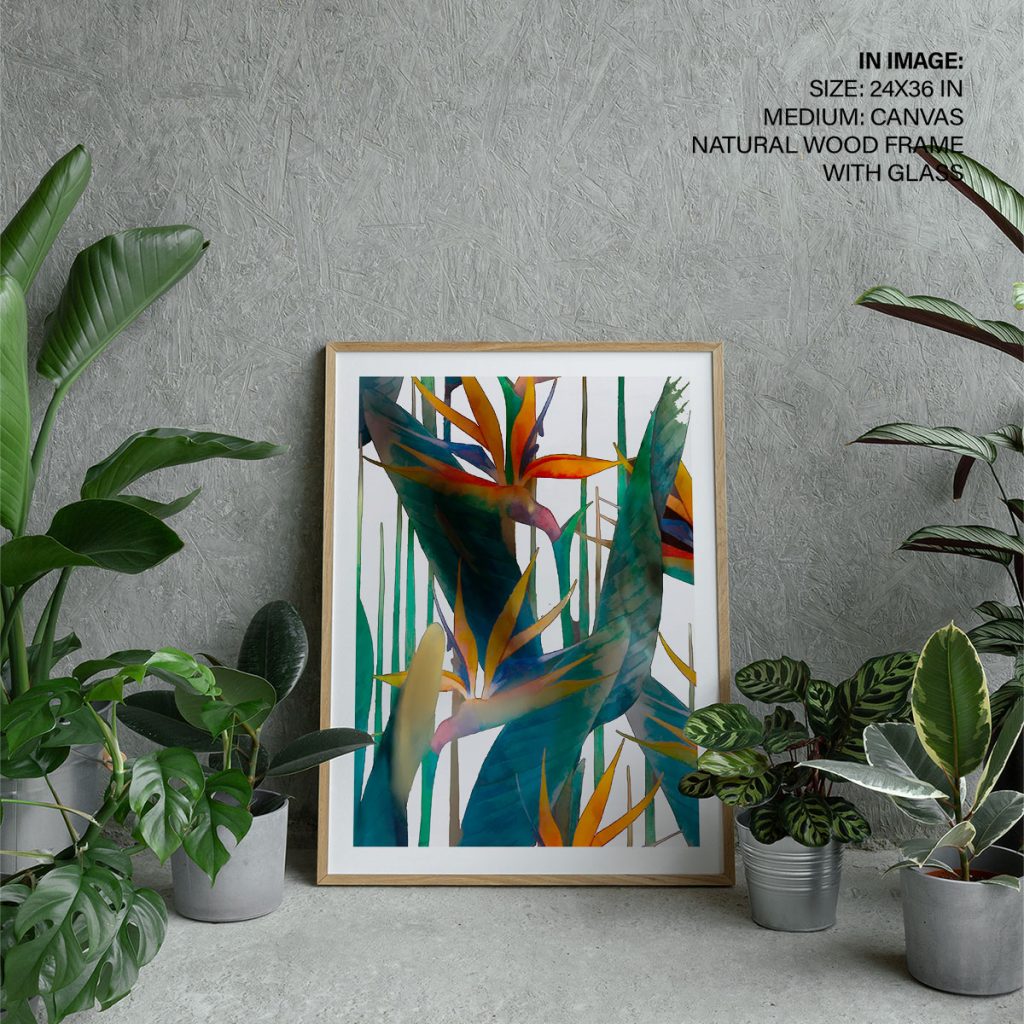 Abstract minimalistic botanical flowers