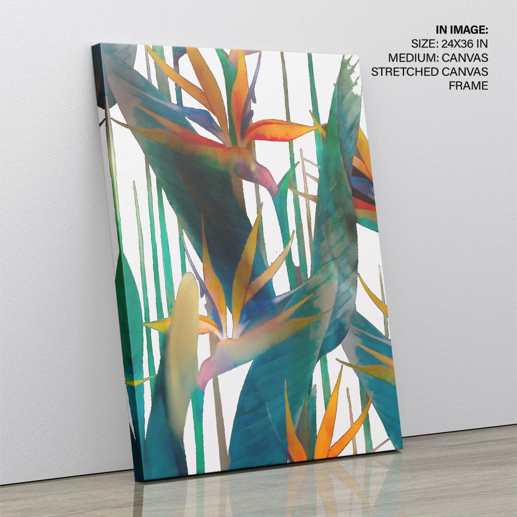 Abstract minimalistic botanical flowers