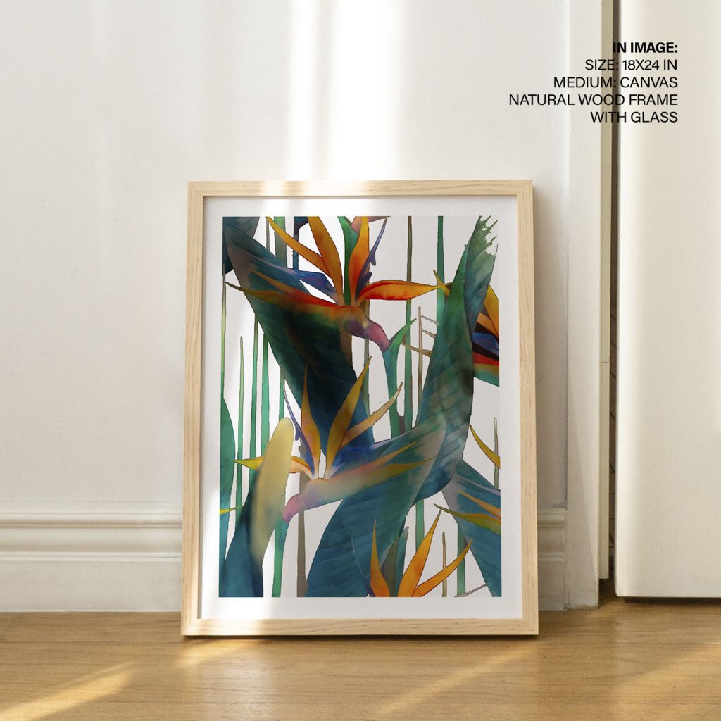 Abstract minimalistic botanical flowers