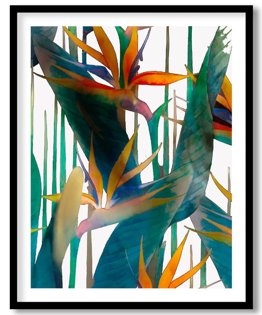 Abstract minimalistic botanical flowers