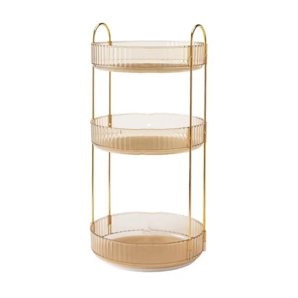 Cosmina 3-Tier Multipurpose Revolving Organizer - Gold