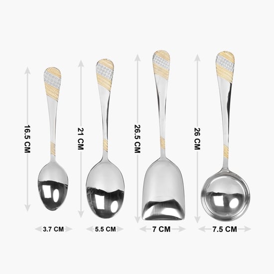 FNS Imperio Stainless Steel Cutlery Set-Set Of 34 Pcs.