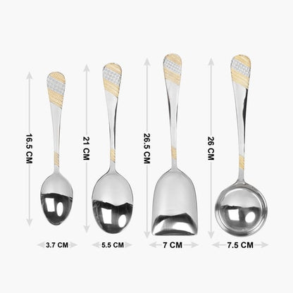 FNS Imperio Stainless Steel Cutlery Set-Set Of 34 Pcs.