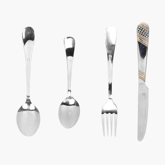 FNS Imperio Stainless Steel Cutlery Set-Set Of 34 Pcs.