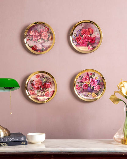 Bouquet Bliss Gold Plate Collage - Set of 4
