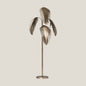 Bahama Brass Stainless Steel Palm Floor Lamp Small