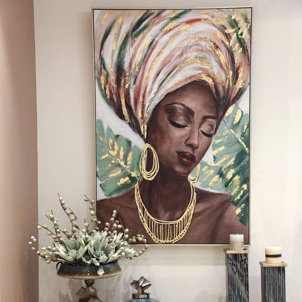 Africana Aurora Multicolor Framed Canvas
