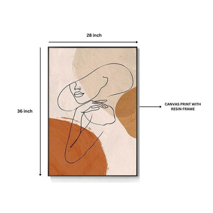 single line art wall painting