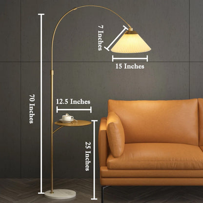 The Bay Area Arc Shaped Floor Lamp and Accent Table