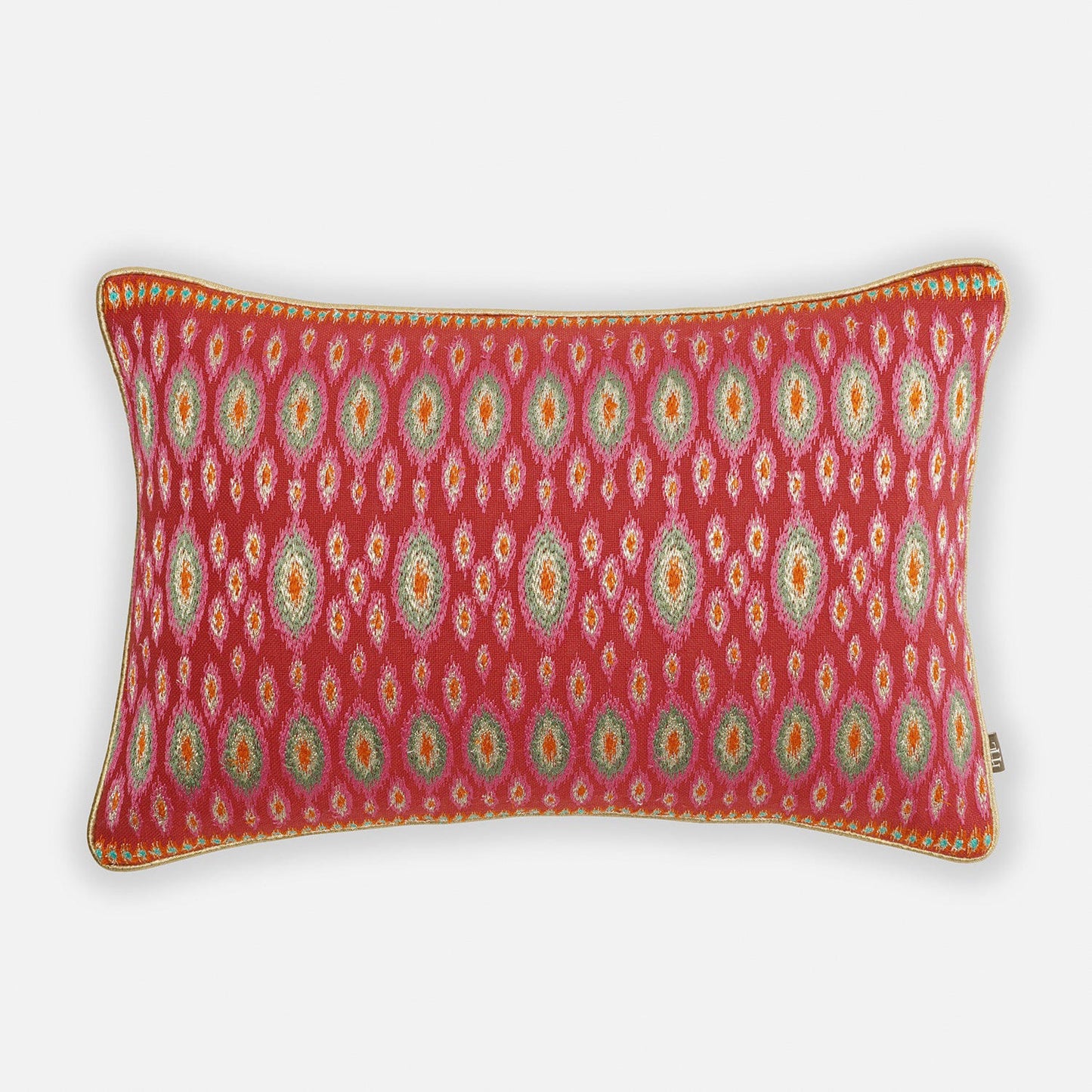 Pink Embroidered Cushion Cover