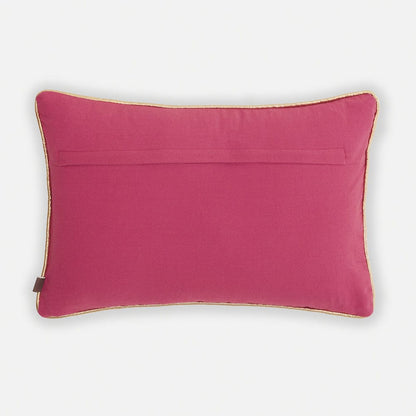 Pink Embroidered Cushion Cover