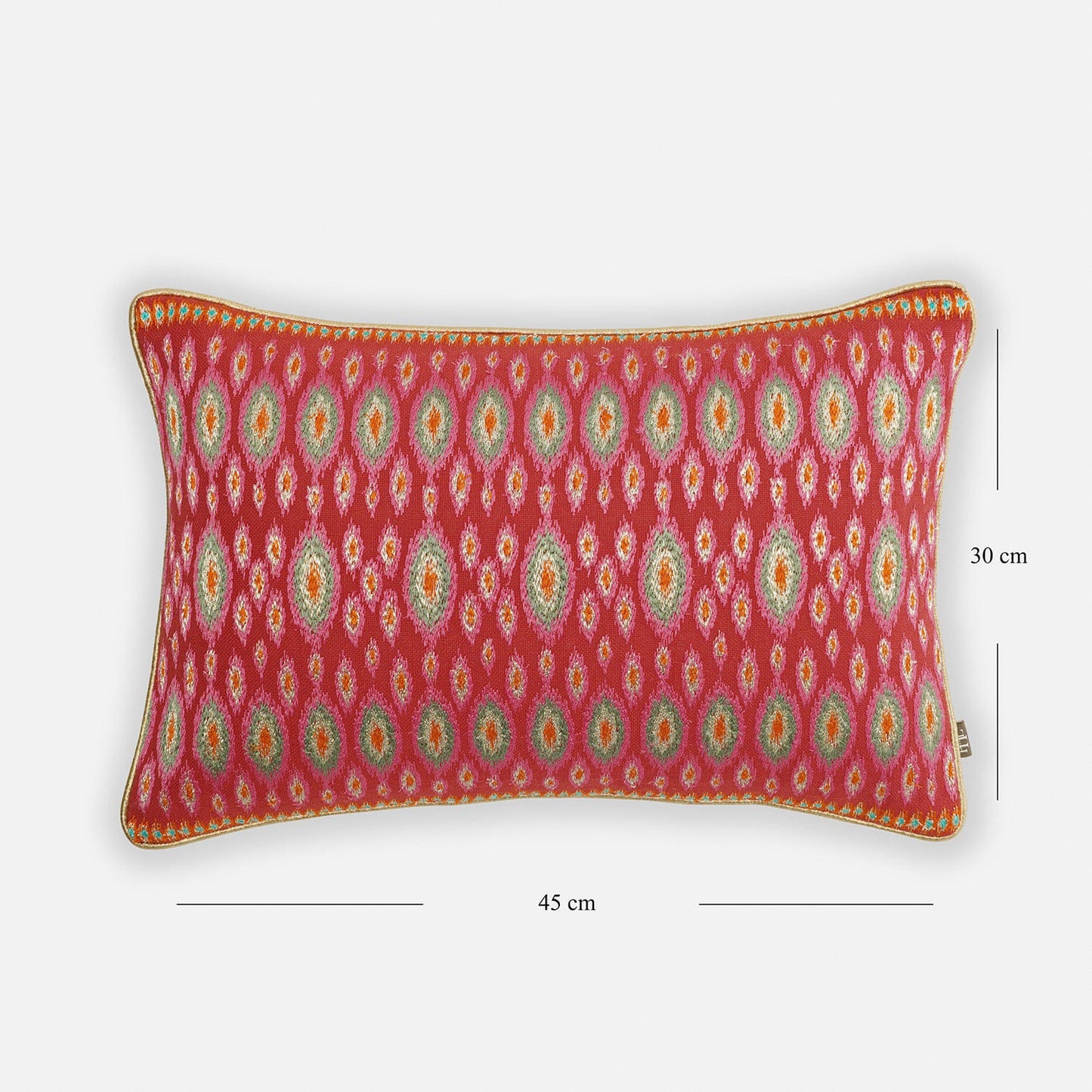 Pink Embroidered Cushion Cover