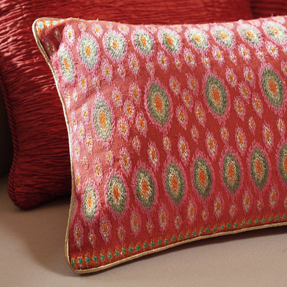 Pink Embroidered Cushion Cover