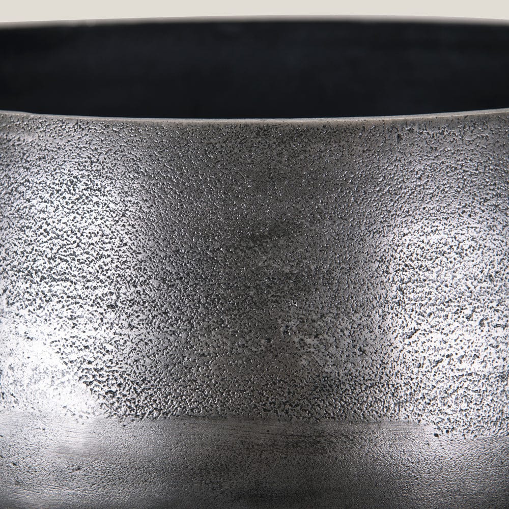 Ursa Antique Silver Metal Planter Large