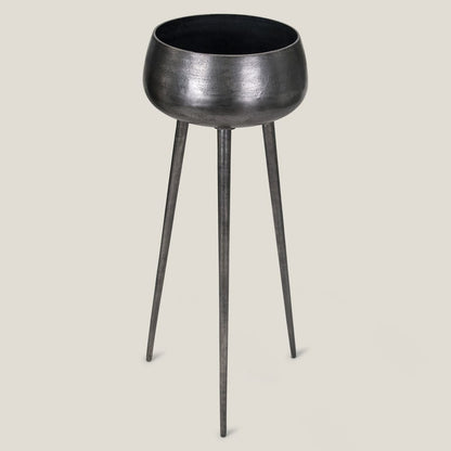 Ursa Antique Silver Metal Planter Large