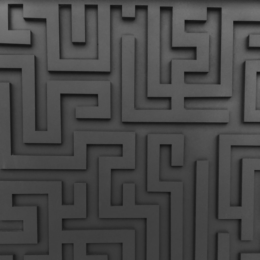 Geometric Wood Maze Wall Art for Bedroom Decor – Long Maze Design in Wood Frame – Perfect Wall Hanging for a Stylish Touch.