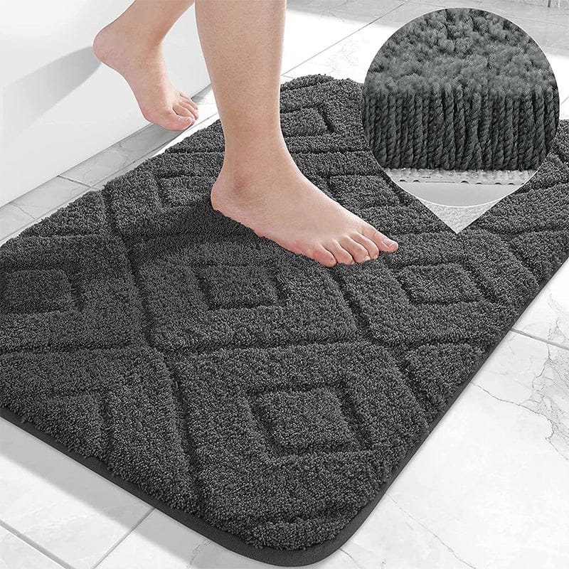 Zella Anti Skid Bath Mat - Grey