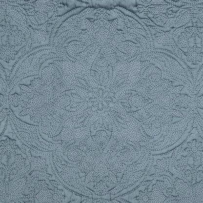 Ayaana Yellow & Blue Reversible Faux Silk Bedspread