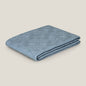Ayaana Yellow & Blue Reversible Faux Silk Bedspread