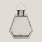 Hexad Silver Stainless Steel & Glass Lantern