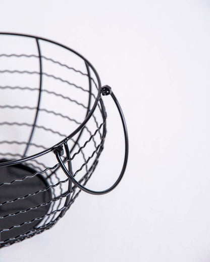Silver Splatter - Ceramic Top Rooster Basket