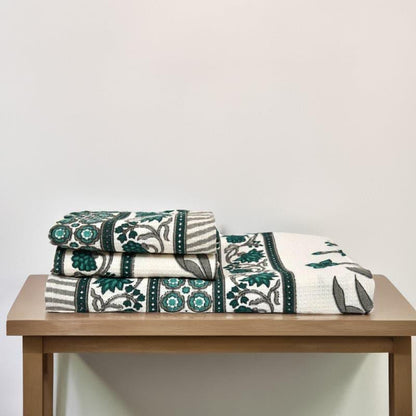 Maitreyi Waffle Towel Combo - Three Piece Set