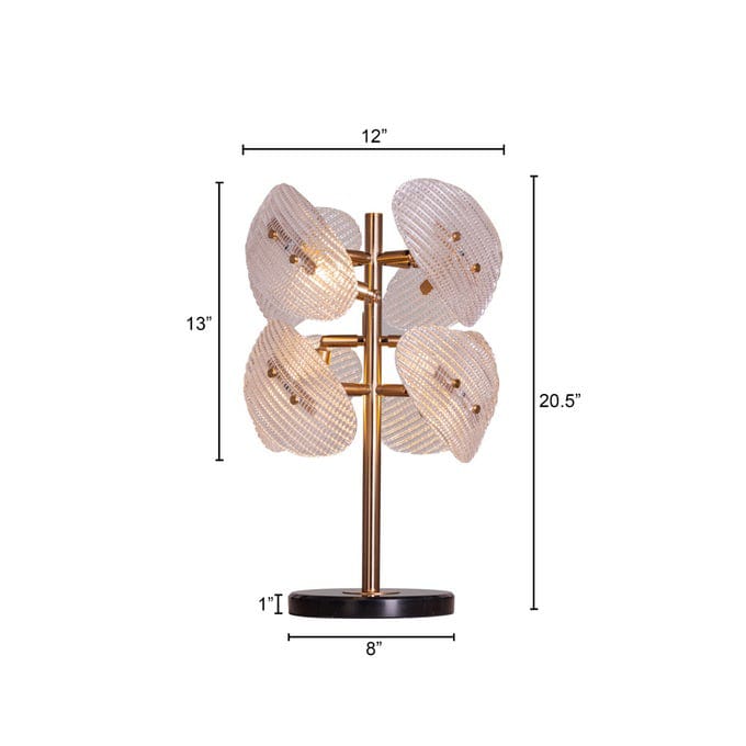 Do the Right Thing (Gold, Black) Marble Crystal Table Lamp