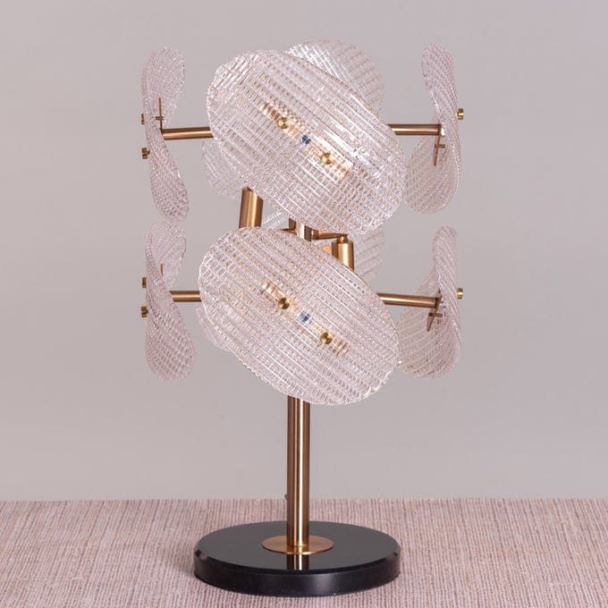 Do the Right Thing (Gold, Black) Marble Crystal Table Lamp