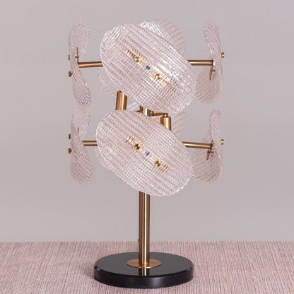 Do the Right Thing (Gold, Black) Marble Crystal Table Lamp